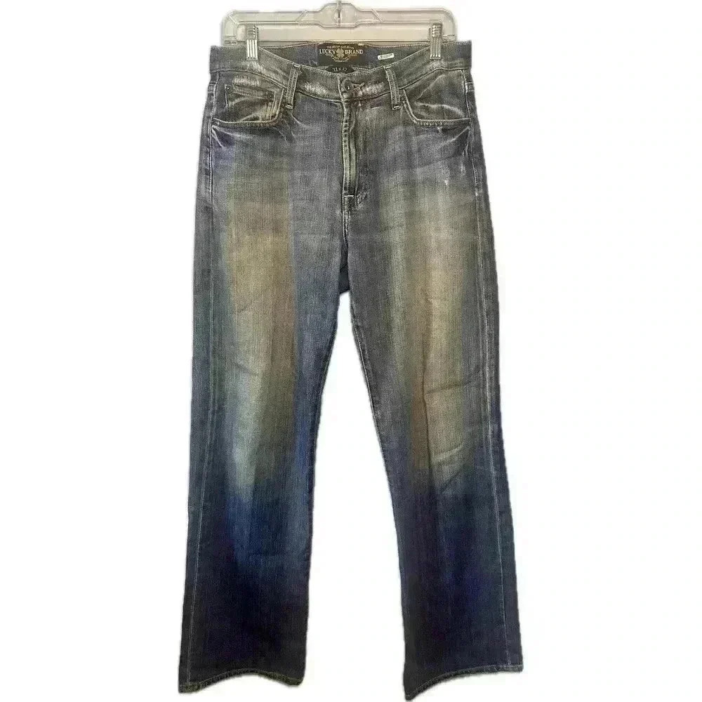 Lucky Brand Mens Medium Wash Relaxed Straight Jeans, Sz31x32